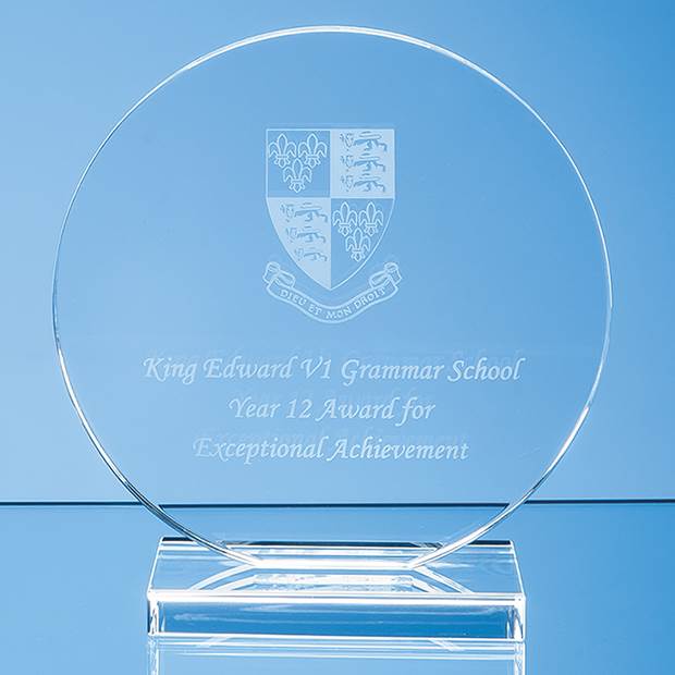 Clear Glass Circle Award